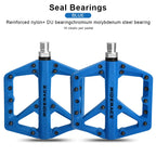 Ultralight Sealed Bearings Bike Pedals Nylon Anti-Slip Footboard Wide Flat Platform MTB Road Bicycle Pedals Cycling Accessories