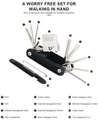 12 In 1 Bicycle Repair Tool Chain Splitter Cutter Hex Spoke Wrench Tyre Lever Portable Bike Wrench Screwdriver Repair Multitool