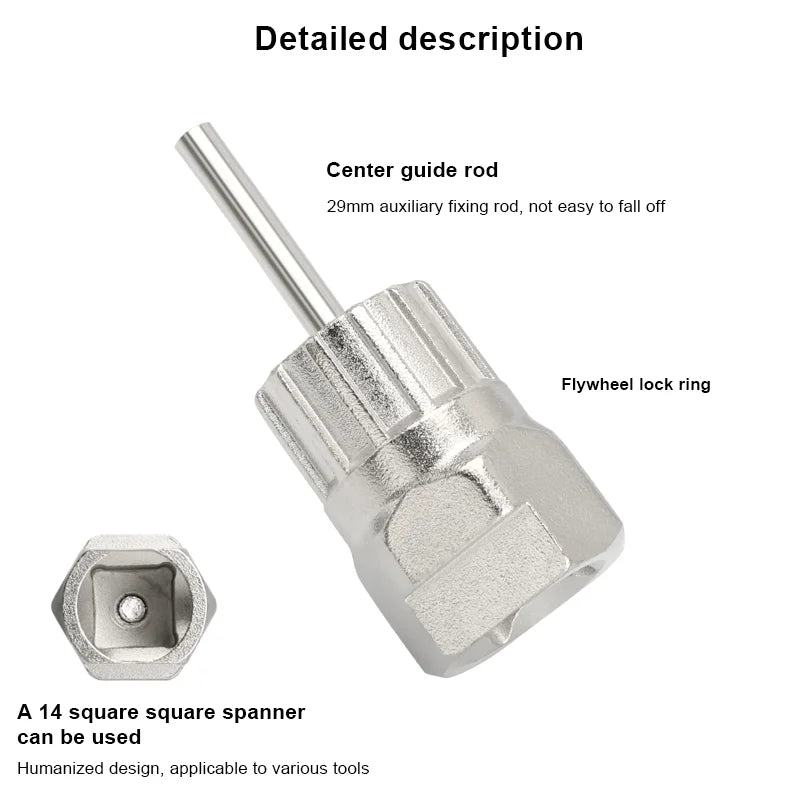 Bicycle Cassette Sprocket Remover 12 Teeth MTB Road Bike Rear Hub Cog Flywheel Extractor Socket Wrench Cycling Repair Tool