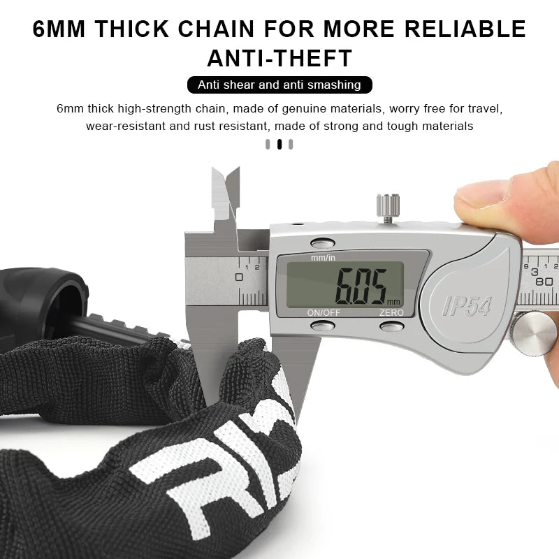 Bike Chain Lock 5-Digit Password High Security Anti-Theft Thicken Bicycle Password Lock Outdoor Cycling Accessories For Scooter