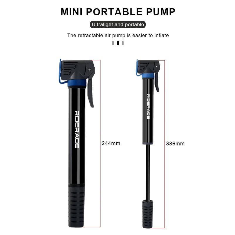 Portable Bicycle Pump AV FV Valve MTB Road Cycling Tire Hand Air Pump Aluminum Alloy Bike Air Shock Pump Schrader Presta Valve