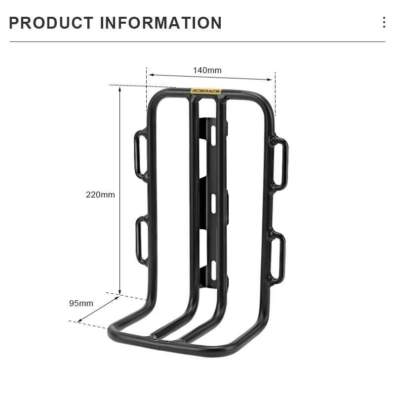 Bicycle Front Fork Shelf MTB Road Bike Front Rack Carrier Outdoor Touring Load Bearing Luggage Shelf Bracket Cycling Accessories