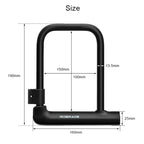 Bicycle Locks U Shape Multipurpose Anti-Theft Safe Alloy Lock Portable Reinforced With 2 Key For Electric Scooter MTB Motorbike