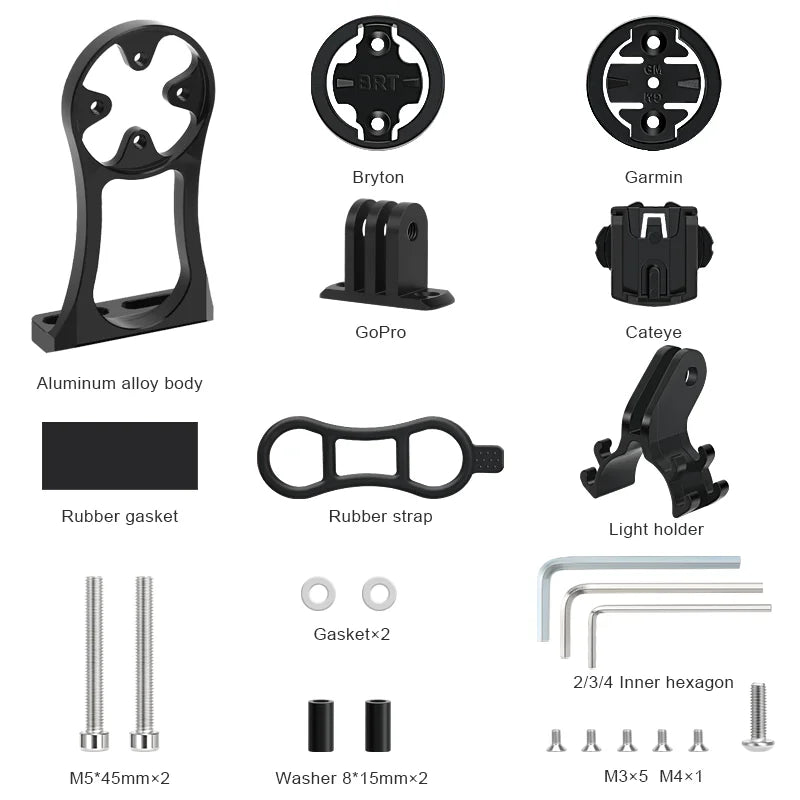 Bicycle Computer Camera Holder Aluminum Alloy Bike Handlebar Mount Stopwatch Speedometer Bracket For Garmin Edge Bryton Cateye