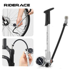 300PSI High Pressure Bicycle Pump With Gauge For Fork Suspension Shock Absorber Bike Air Inflator Hand Pump Schrader Valve