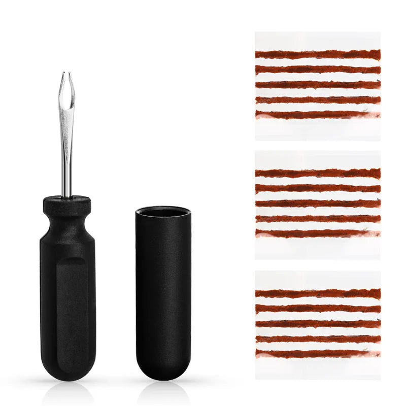 Bike Tubeless Tire Repair Kit With Rubber Strips Portable Urgent Glue Free Repair Rubber Stripes Set Bicycle Tire Repair Tool