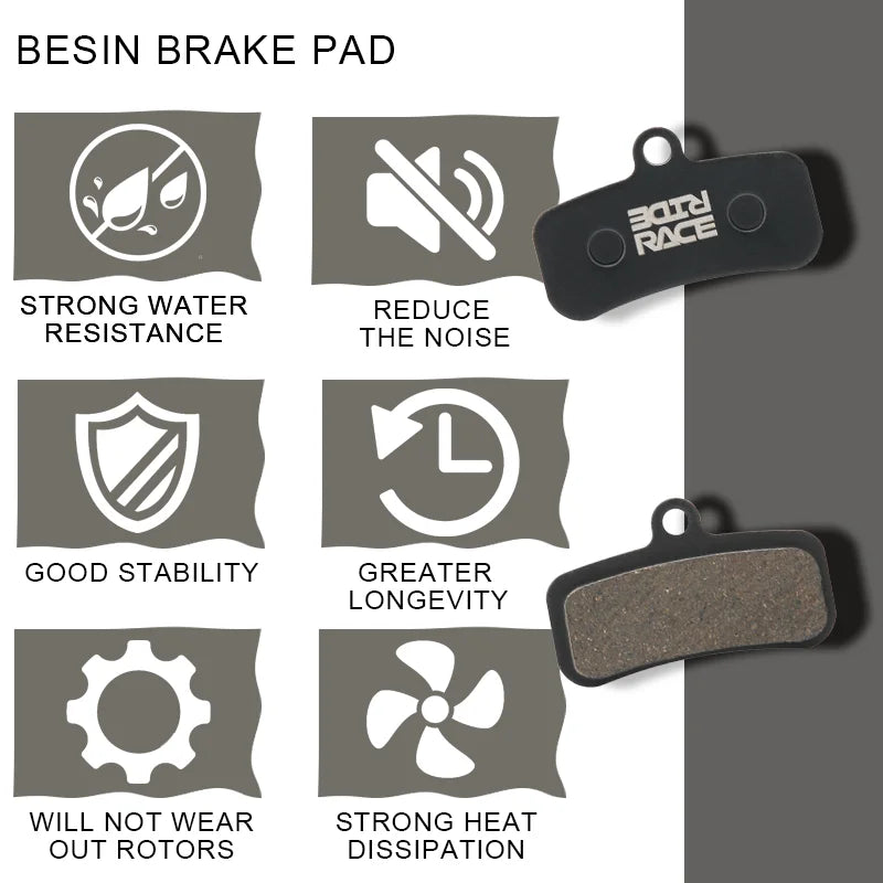 Resin Disc Brake Pad Wear-Resistant Bike Hydraulic Brake Pads Bicycle Brake Pads For Shimano D02S N03A H03A Cycling Accessories