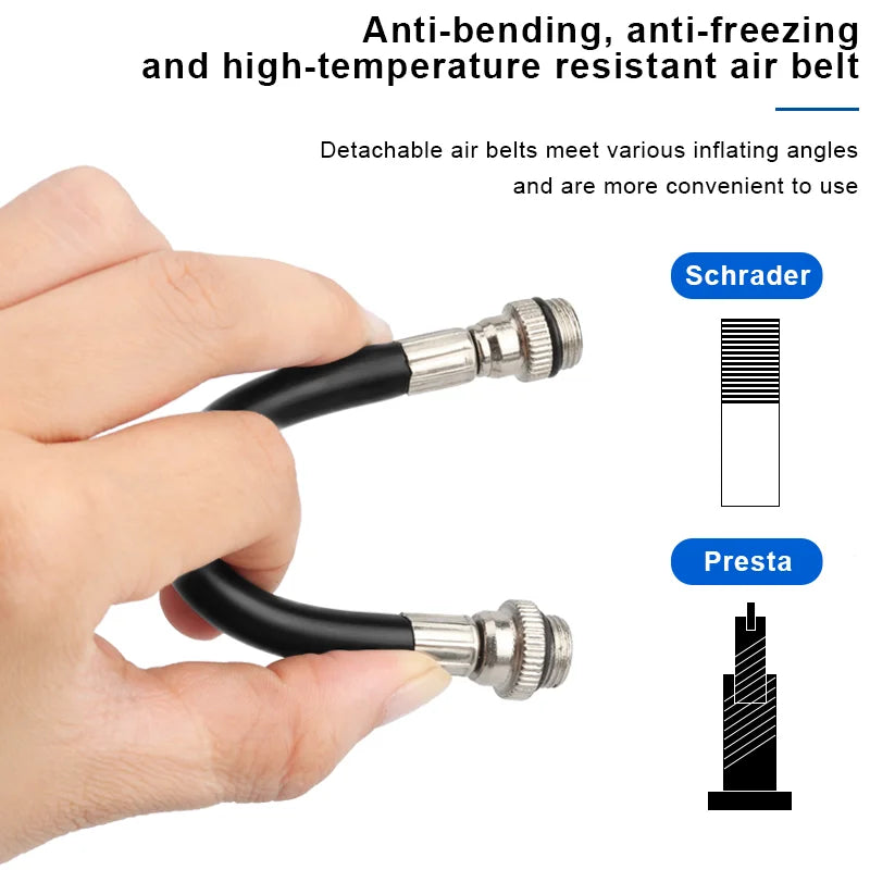 Portable Mini Bike Pump Schrader Presta Valve MTB Road Bicycle Tire Inflator Hand Air Ball Needle Hose Pump Cycling Accessories