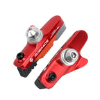 1Pairs Road Bike Brake Pads C-Brake Pad CNC Aluminum Alloy Durable Silence Rubber Bicycle Brake Shoes Cycling Accessories