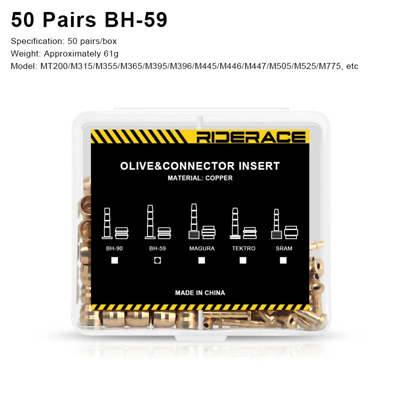 50 Set Bicycle Brake Olive Alloy Bike Hydraulic Disc Brake Needle Olive Connect Inserts For SHIMANO BH90 BH59 SRAM MAGURA TEKTRO