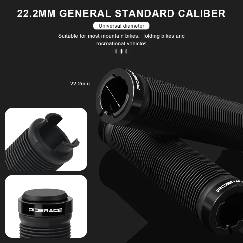 1Pair Bicycle Handle Bar Grips MTB Mountain Bike Handlebar Cover Non-Slip Ergonomic Double Locking Ring Cycling Accessories