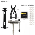 Bicycle Repair Tool Set Chain Wear Checker 6/7/8/9/10/11 Speed Joint Magic Buckle MTB Chain Link Plier Bike Buckle Chain Breaker