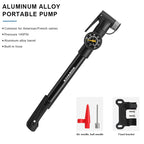 140PSI Bicycle Pump Tire Air Inflator Schrader Presta Valve Ball Needle Hose Portable MTB Bike Hand Pump Cycling Accessories