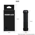 Bicycle Grips Ergonomic Rubber Soft Anti Slip Shock Absorption Mountain Bike Handlebar Grips Aluminium Alloy Bilateral Lock Ring