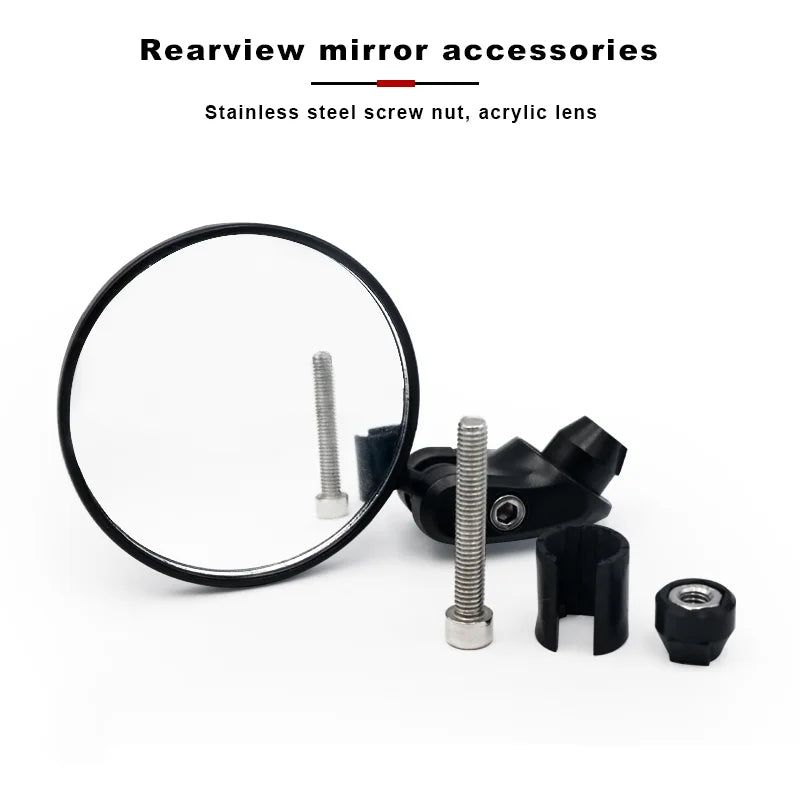 Bicycle Rearview Mirror Bar End Mirror 360° Rotating Adjustable Wide-Angle Clear Bike Handlebar Rear View Mirrors Reflector