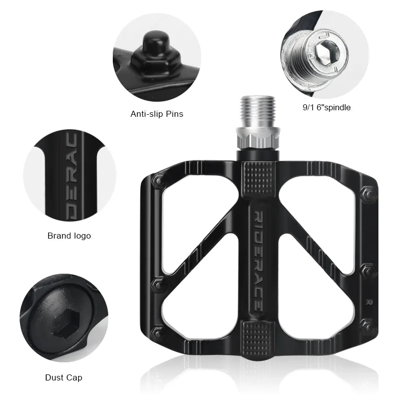 Bicycle Pedals DU Bearings Ultralight Aluminum Alloy Material Non-Slip Nails Mountain Road Bike Pedals Cycling Accessories