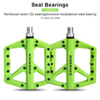 Ultralight Sealed Bearings Bike Pedals Nylon Anti-Slip Footboard Wide Flat Platform MTB Road Bicycle Pedals Cycling Accessories