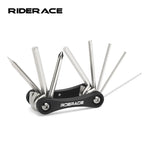 8 In 1 Bicycle Hex Spoke Wrench CR-V Steel Multifunction Portable MTB Road Bike Wrench Screwdriver Foldable Cycling Repair Tools