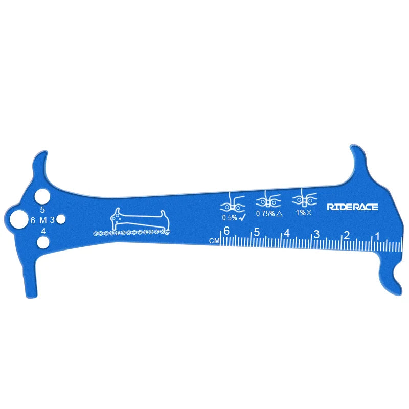 Bicycle Chain Checker Aluminum Alloy Road Bike Chain Wear Indicator Ruler Repair Tool Cycling Chain Gauge Measurement Checker