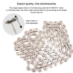 Bicycle Chain For Single/6-7-8/9/10/11/12 Speed Mountain Road Bike Chain MTB 24/27/30 Variable Speed Silver Cycling Accessories