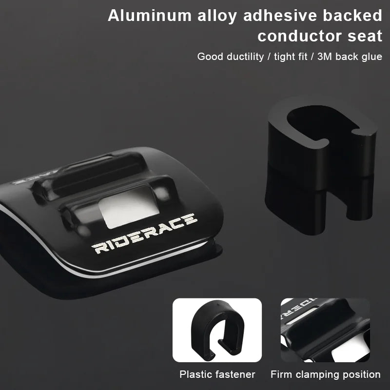 6Pcs/Set Bicycle Shift Brake Housing Line Tubing Buckle Tube Clip Aluminum Alloy Stick-on Bike Oil Tube Fixed Clamp Adapter