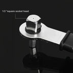 3 In 1 Bike Repair Wrench 16mm Hexagonal Hole 8mm Hex Key Wrench 1/2" Square Socket Multi High Hardness With Anti-Slip Handle