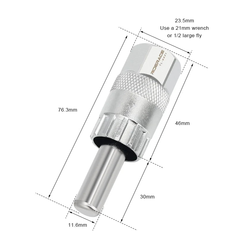 Bike Repair Tool Kits Cassette Sprocket Sleeve Bicycle Cassette Sprocket Removal Wrench Chain Whip Cycling 8Mm Allen Wrench