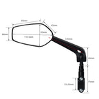 Bicycle Rear View Mirror 360° Adjustable Angles Clear Wide Range Bike Handlebar Rear View Mirror Electric Scooter Reflector