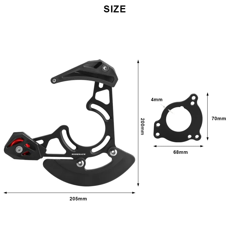 Bike Pulley Chains Stabilizer CNC Mountain Bicycle Wheel Pulley Chain Guide Stabilizer DH 32-38T Chainring Protector Plate