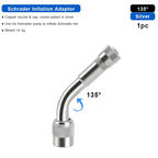 1/2/4pcs 45 90 135 Degree Angle Bent Valve Adaptor Bike Tyre Valve Extension Adapter Bicycle Tyre Valve Connector Accessories