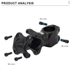 MTB Bike Handlebar Stem 7 Degree 60mm Length Road Bicycle Stem Aluminum 28.6 Front Fork Stem For 31.8mm Handlebar Cycling Parts