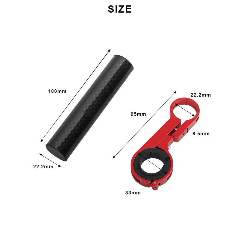 Bicycle Handle Bars Bracket Aluminum Alloys Carbon Fiber Stands Bike Headlight Computers Support Holders Cycling Extend Brackets