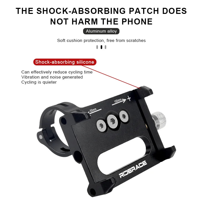 Bicycle Phone Holder 360° Rotatable Adjustable Mtb Bike Phone GPS Bracket Scooter Motorcycle Handlebar Mount Cell Phone Stand