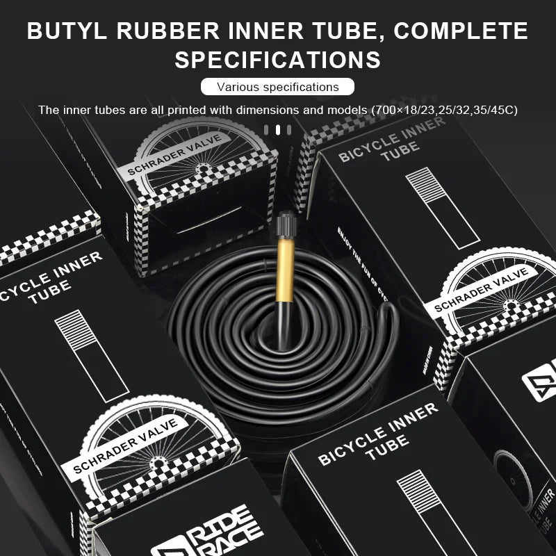 2Pcs Bicycle Inner Tube For AV FV Schrader Presta Valve 700C 18 23 25 28 32 35 43C 48/60mm Bike Inner Tube Cycling Accessories