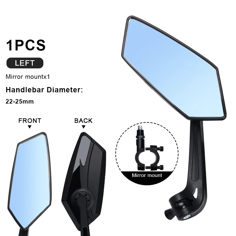 Bicyle Rear View Mirror Two-Color Wide Angle Reflector Clear Wide Range Bike Rearview Mirrors Cycling Flexible Left Right Mirror