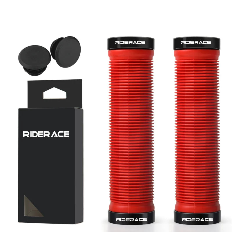 1Pair Bicycle Handle Bar Grips MTB Mountain Bike Handlebar Cover Non-Slip Ergonomic Double Locking Ring Cycling Accessories