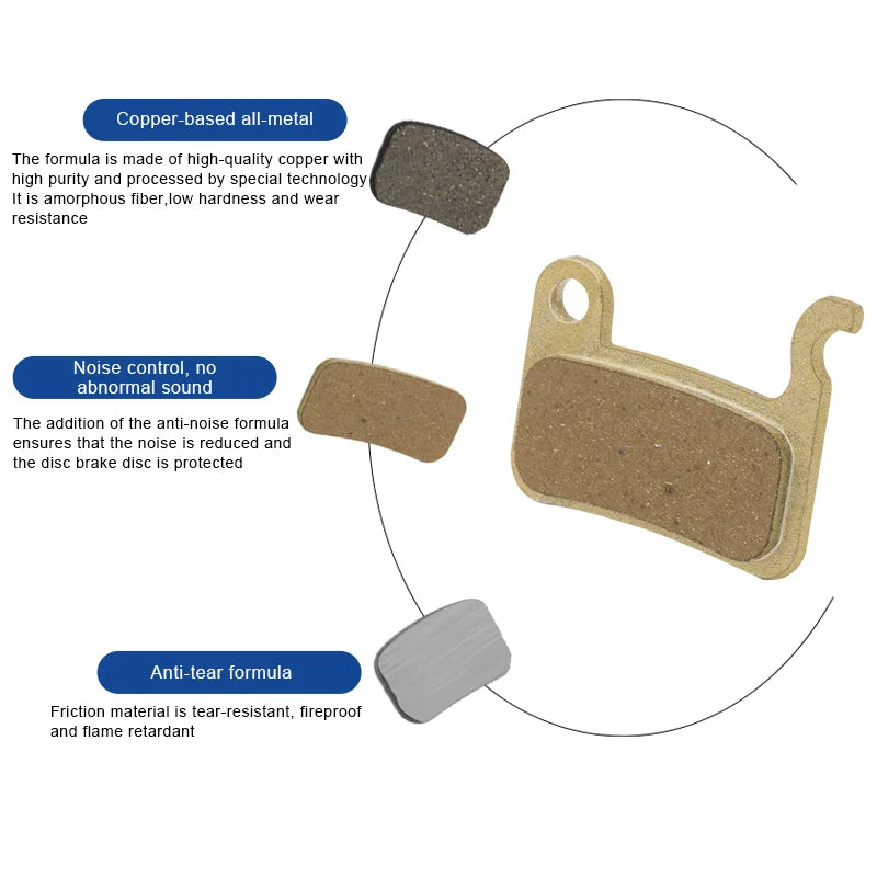 MTB Hydarulic Disc Brake Pads For Shimano A01S Wear-Resistant Full-Metallic Brake Pads Bicycle Brake Pad For XT SLX M975 M965