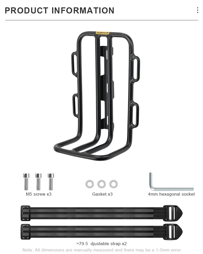 Bicycle Front Fork Shelf MTB Road Bike Front Rack Carrier Outdoor Touring Load Bearing Luggage Shelf Bracket Cycling Accessories