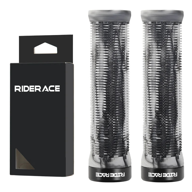 1Pair MTB Grips TPR Rubber Ergonomic Comfortable Mountain Bike Handlebar Grips Anti-Skid Shock-Absorbing Bicycle Handlebar Cover