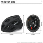 New Cycling Helmet With USB Rechargeable Tail Light Bike Safety Cap Lightweight Hollow Breathable Adjustable Bicycle Helmet