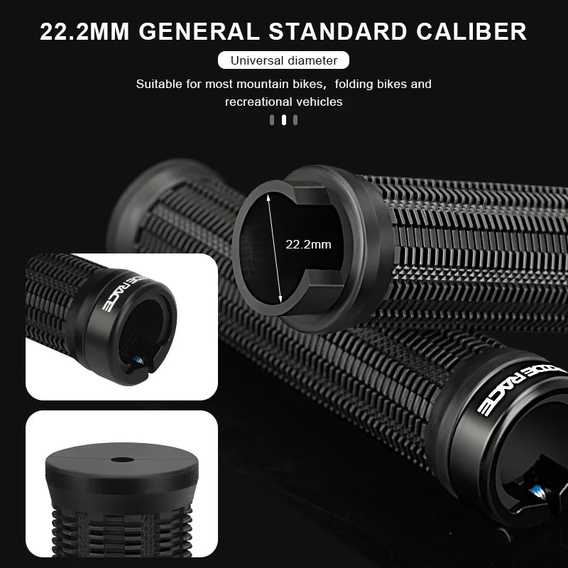 1Pair MTB Grips TPR Rubber Ergonomic Comfortable Mountain Bike Handlebar Grips Anti-Skid Shock-Absorbing Bicycle Handlebar Cover