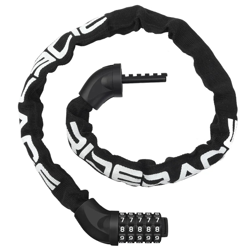 Bike Chain Lock 5-Digit Password High Security Anti-Theft Thicken Bicycle Password Lock Outdoor Cycling Accessories For Scooter