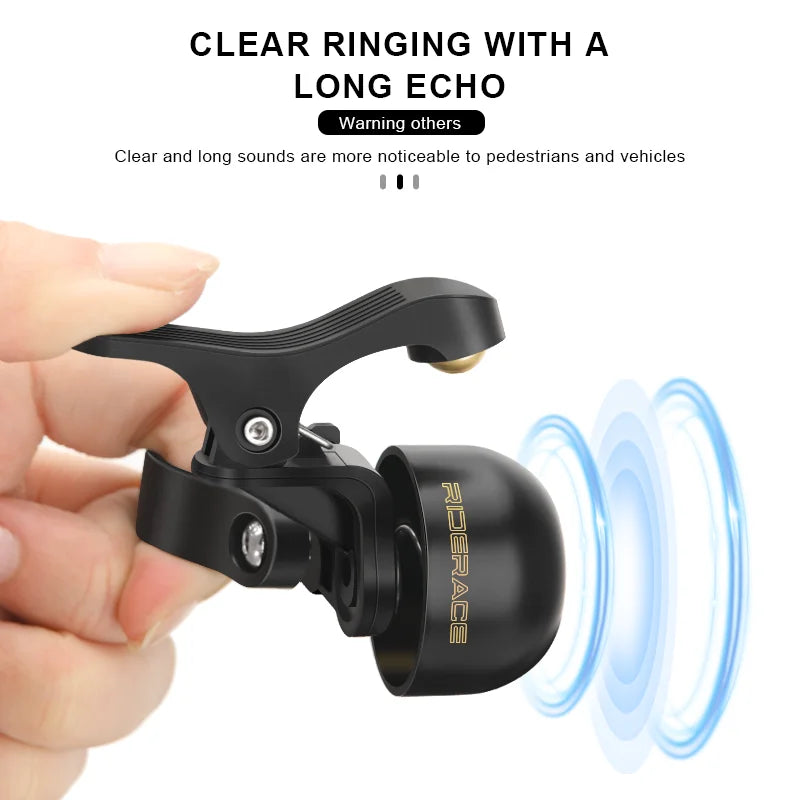 Bicycle Bell Copper Alarm Loud Crisp Clear Road Bike Handlebar Ring Warning Alarm For Safety Left Right Bell Cycling Accessories