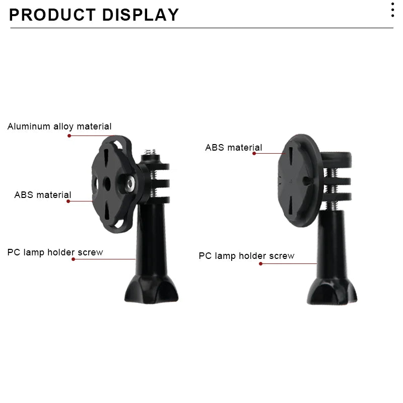 Bicycle Camera Mount For Sport Camera Bike Computer Mount Male Holder Adapter For Garmin Cycling Camera Light Mount Stand