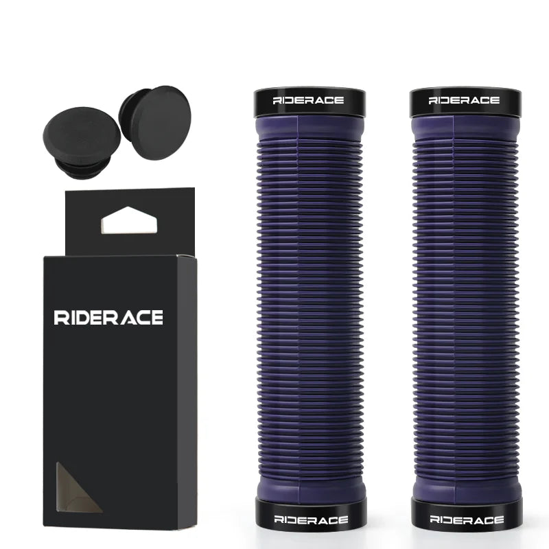 1Pair Bicycle Handle Bar Grips MTB Mountain Bike Handlebar Cover Non-Slip Ergonomic Double Locking Ring Cycling Accessories