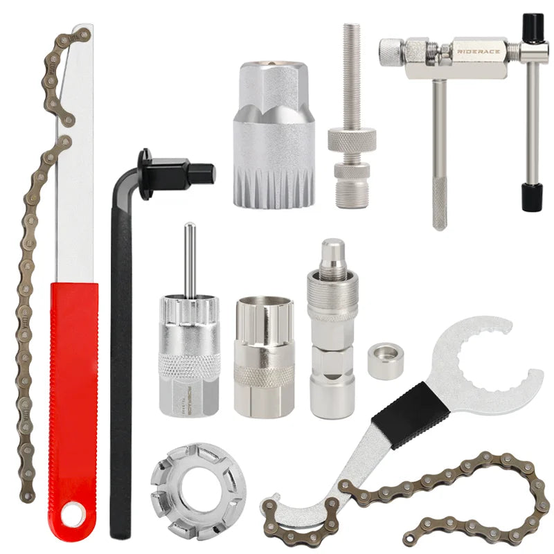 Bicycle Repair Tool Kits Flywheel Removal MTB Chain Breaker Cutter Crank Puller Cassette Bracket Extractor Bike Repair Tool Sets