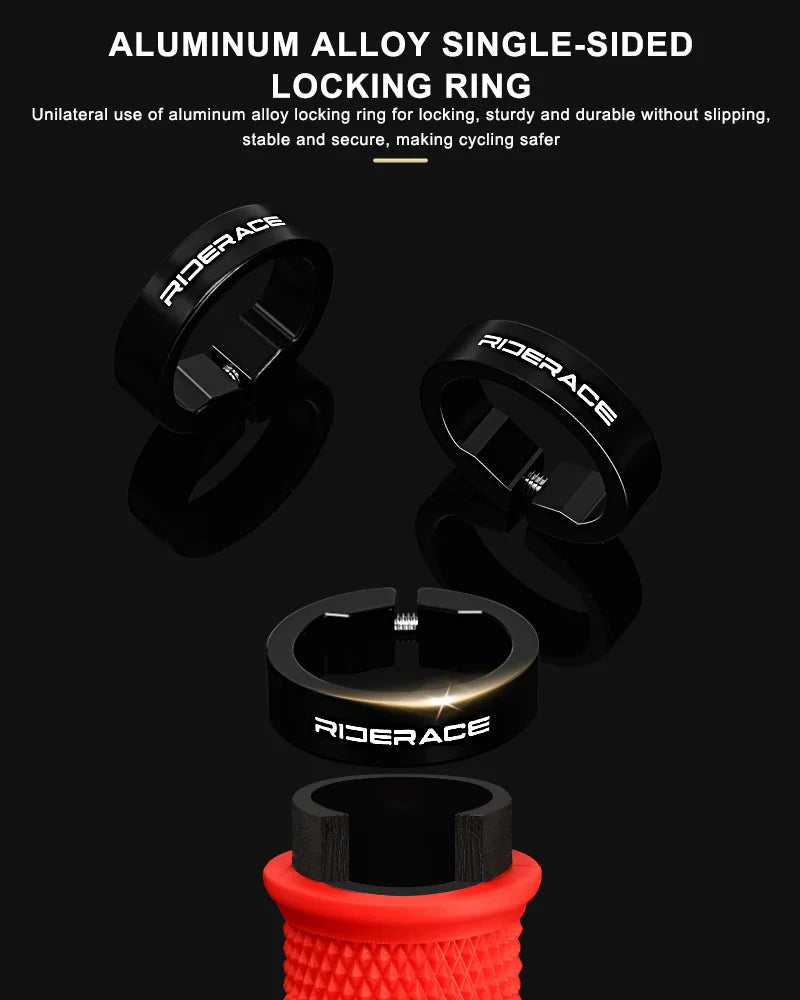 Bicycle Grips Ergonomic Soft Rubber Mountain Bike Handlebar Grips Anti-Skid Shockproof Comfortable Lockable Cycling Accessories