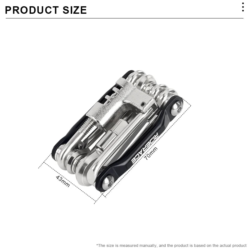 Multi Repair Tools Kit Portable Bicycle Tool Folding Allen Wrench Chain Splitter Cutter Bike Wrench Screwdriver Repair Tool