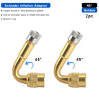 1/2/4pcs 45 90 135 Degree Angle Bent Valve Adaptor Bike Tyre Valve Extension Adapter Bicycle Tyre Valve Connector Accessories
