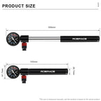 Portable Bicycle Pump 160PSI High Pressure With Gauge MTB Road Bike Hand Tire Air Inflator For AV FV Presta Schrader Valve